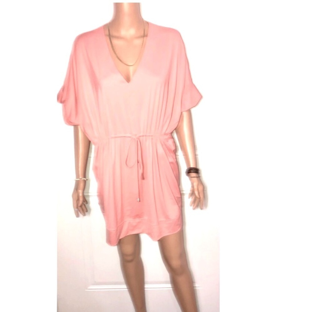 Michael Kors Pink Short Sleeve Pink cinched dress Small